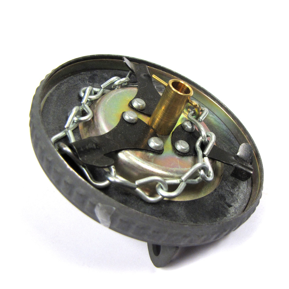 thumbnail interactive-video image 1 of Original Land Rover Series 2/2a/3 Fuel Filler Cap – 3-Prong Type (277260) 1 of 2