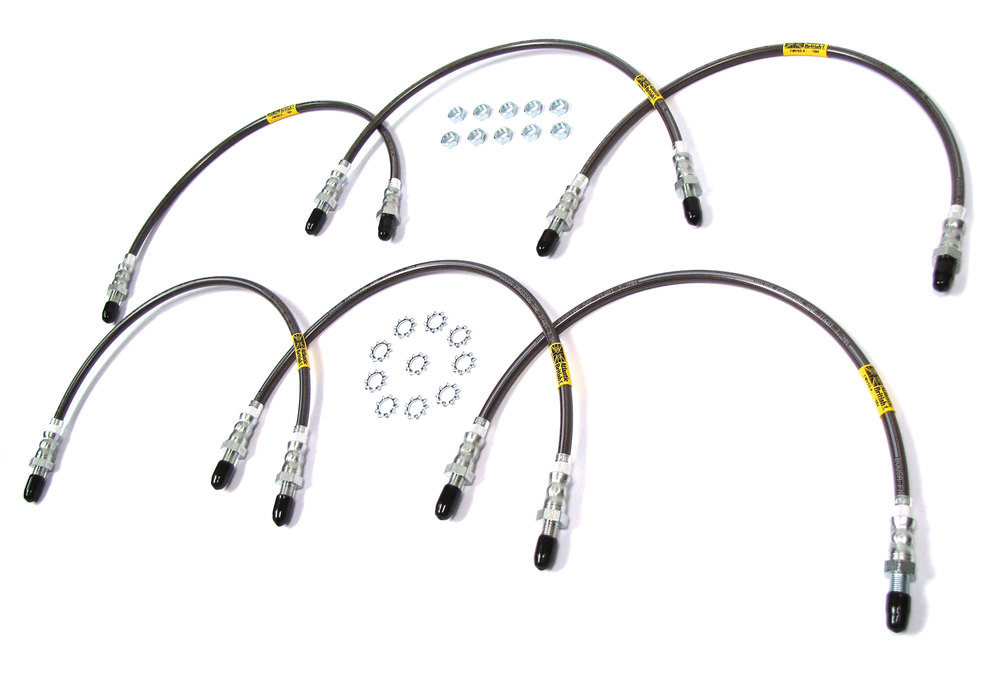 Stainless Steel Brake Line Kit For 1988-1992 Toyota Corolla (Rear Disc) - 4 Piece Front & Rear