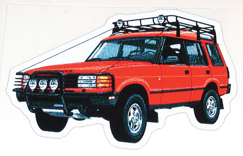 Red Land Rover Discovery Decal Red Land Rover Discovery Decal