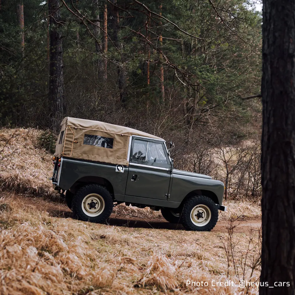 Canvas Soft Top, Sand, Exmoor Trim, Land Rover Series - EXT250-7SAC