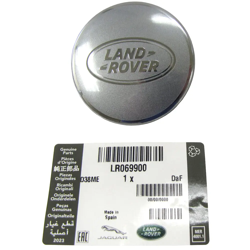 Genuine Land Rover Wheel Center Cap LR069900 - Satin Aluminum Land