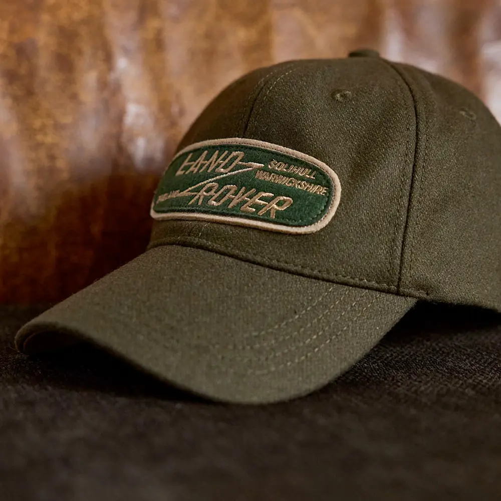 Land Rover Wool Baseball Cap, Khaki, With Heritage Classic Logo