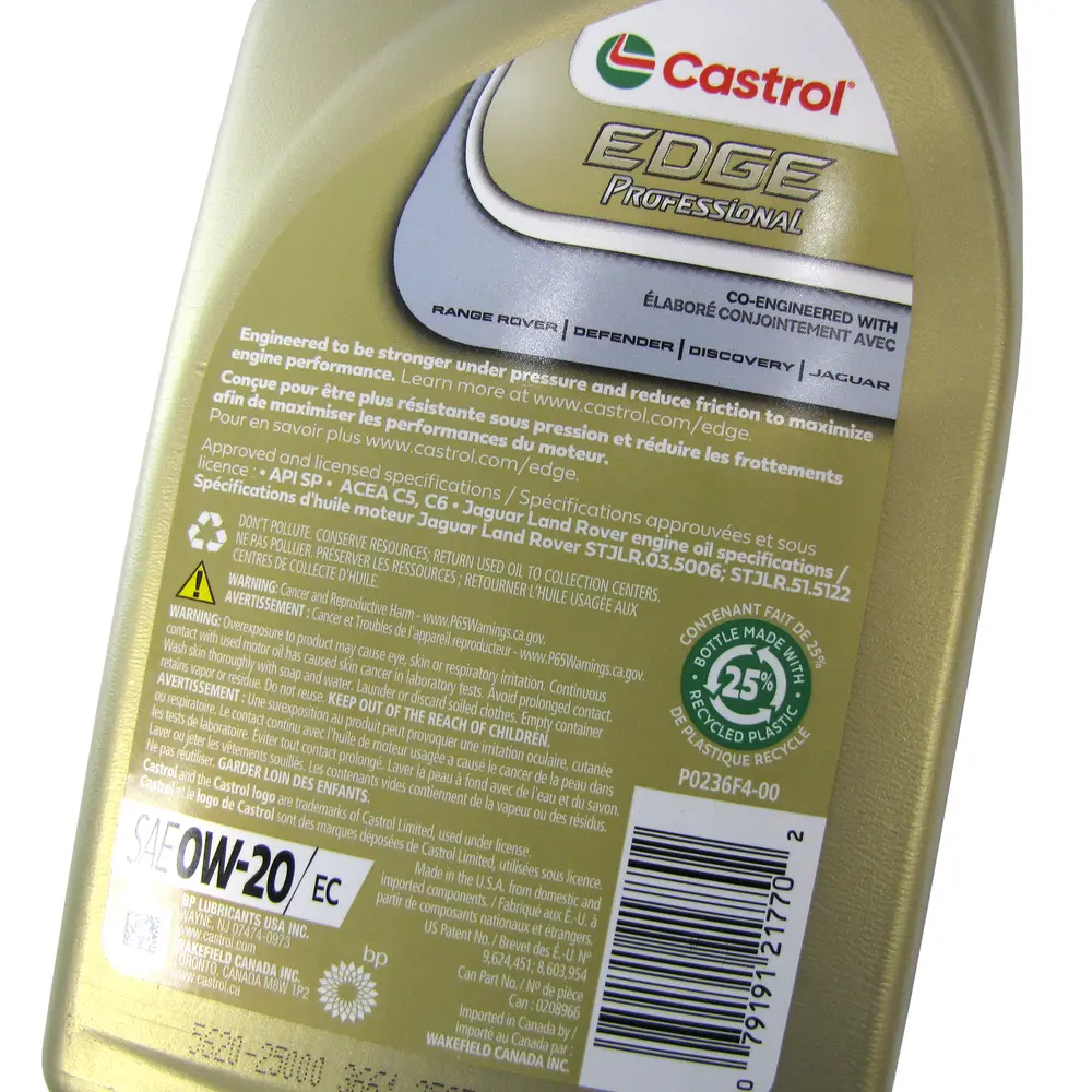 Castrol Edge Oil Change Kit for Discovery 5, LR4, Range Rover - Oil ...