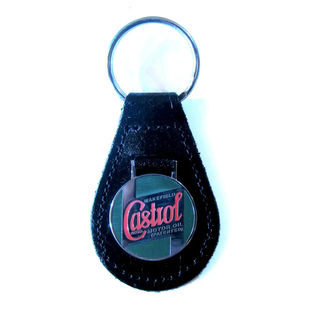 Classic Vintage Original Castrol Motor Oil Key Ring - KFD101C, Made In UK